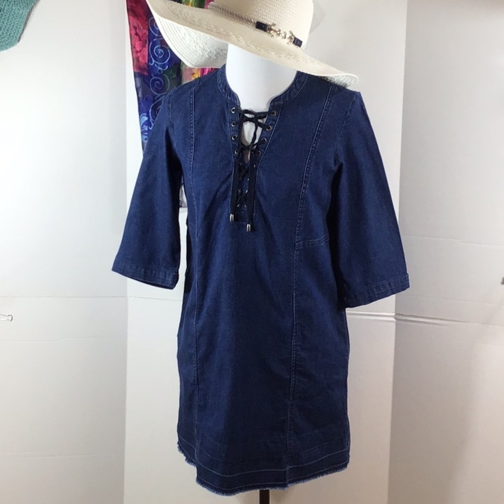 J. Jill dark denim shift dress SP